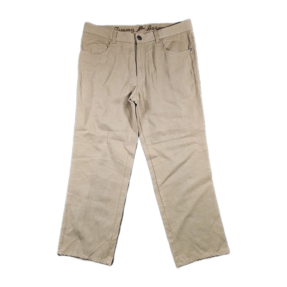 Tommy Bahama Mens Khaki Tencel Cotton Chinos Soft Stretch 36x28